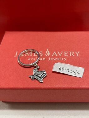 Retired James Avery Dangle Ring with the Texas State Longhorns University Mascot